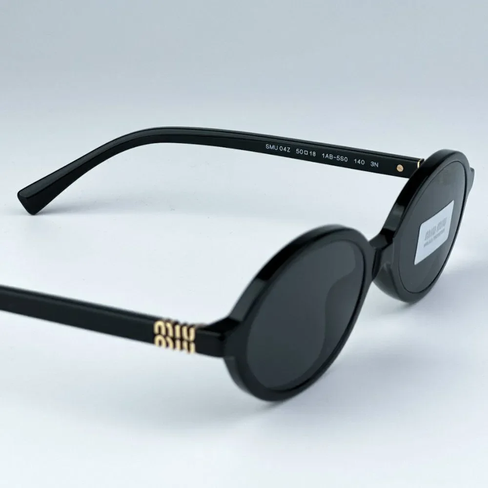 NEW Miu Miu MU04ZS 1AB5S0 Black Dark Grey Unisex Sunglasses MU 04ZS